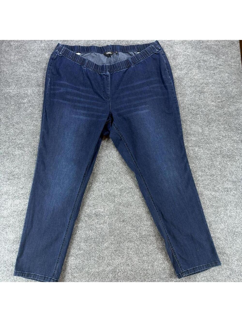 Ulla Popken Dark Blue Stretch Jeans Jeggings Sz 14 - Plus Size,‎ Casual, Denim